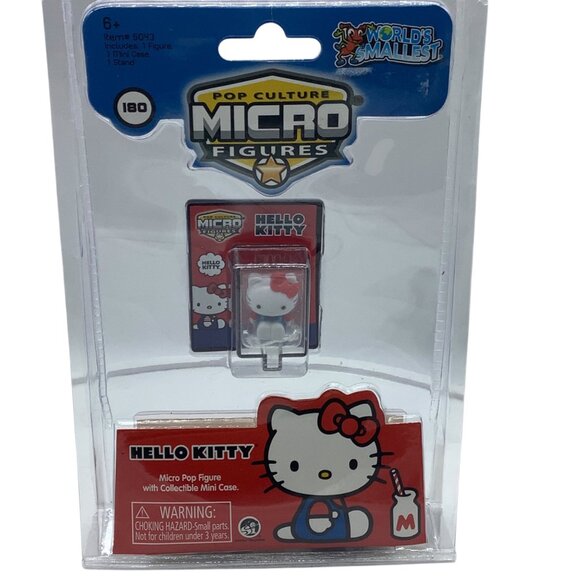 Hello Kitty Worlds Smallest Pop Culture Micro Figure Mini Case & Stand NEW #5043 - Picture 1 of 6